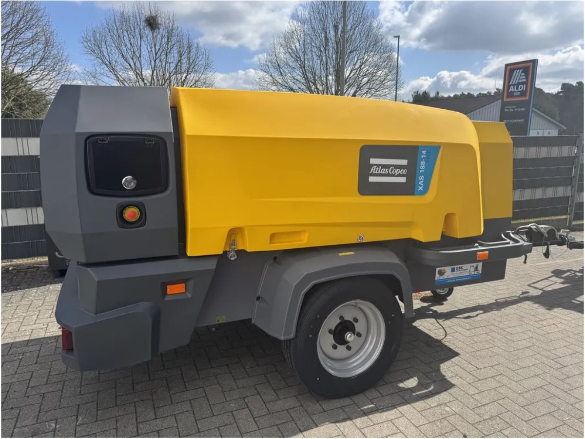 Baukompressoren richtig wählen – Atlas Copco XAS 188-14 Baukompressor (neu)