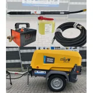 Ø 65 L Schwing Kopf Langversion GEO ERDRAKETE mit Schwingkopf Öler und Druckluftschlauch Atlas Copco Xas 38-7 Baukompressoren - mobiler- Baustellenkompressor