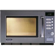 Micro-ondes professionnel R-25 AM 2100 W, commande par bouton rotatif et écran LCD