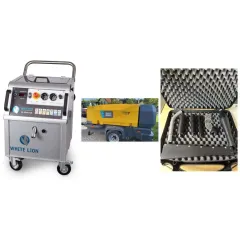 Dry ice blasting unit White Lion WL 3000 Profi Atlas Copco Xas 188 - 14 construction compressors mobile construction site compressor nozzle set for dry ice blasting units