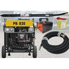 Atmos Kompressor PB 82 E mit 6 Bar 1,4 qm3 Ø 55 L Schwing Kopf Langversion GEO ERDRAKETE Schwingkopf Öler und Druckluftschlauch