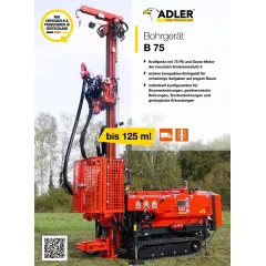 ADLER B75 Bohrgerät Kompakter Kraftprotz für anspruchsvolle Bohrarbeiten Geothermie und Brunnenbohrung