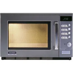 Profesjonalna kuchenka mikrofalowa R-25 AM 2100 W, sterowanie pokrętłem i wyświetlacz LCD