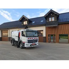 Mercedes-Benz Atego 1021 Zamiatarka Schmidt SK500 Napęd Hydrostatyczny Listwa Wysokiego Ciśnienia Karcher Szczotki Lewa Oraz Prawa Strona 3600 Mth Zamiatarka Uliczna