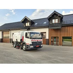 MercedeMercedes-Benz Atego 1321 Zamiatarka BUCHER CityFant 5000 Euro 6 PM10 Rura Do Liści Studzienek Karcher Wysokiego Ciśnienia Napęd Hydrostatycznys-Benz Bj. 2016