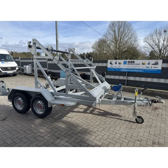 STEMA - Transportador de bobinas de cable KT O2 27-30-25.2 con freno de tambor Remolque de cable 2,7t