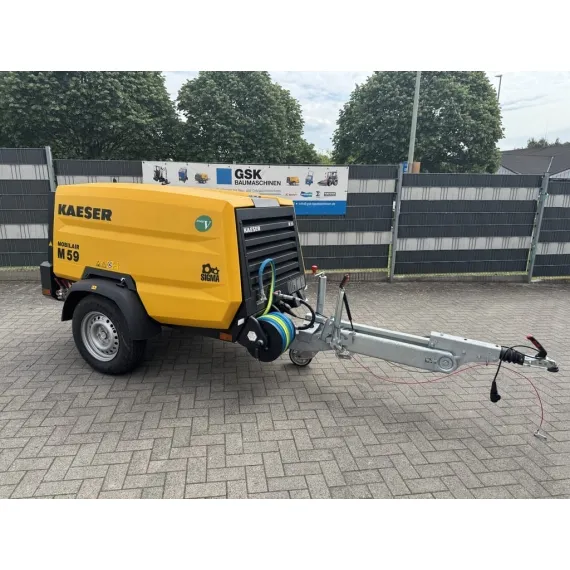 Kaeser M59 PE bouwcompressoren MOBILAIR, geremd en 10 bar
