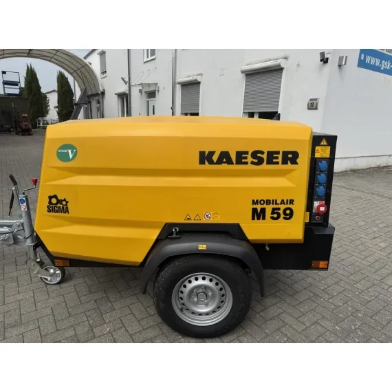 Kaeser M59 PE bouwcompressoren MOBILAIR, geremd en 10 bar