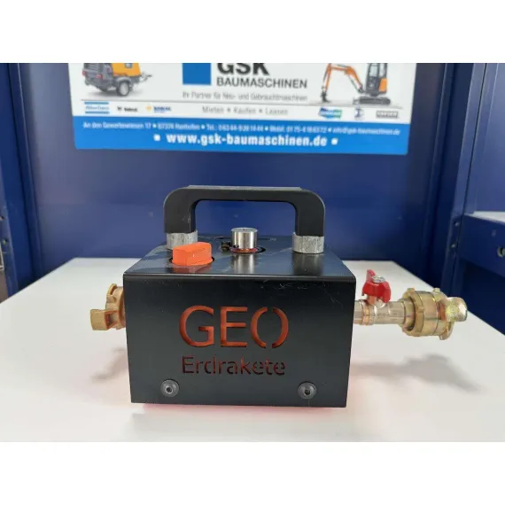Ø 65 L Cabezal oscilante versión larga GEO ERDRAKETE con cabezal oscilante con engrasador y manguera de aire comprimido