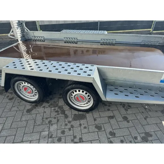 STEMA - Remolque para maquinaria de construcción 2,7 t coche BMAT O2 27-30-14.2 ALU rampas