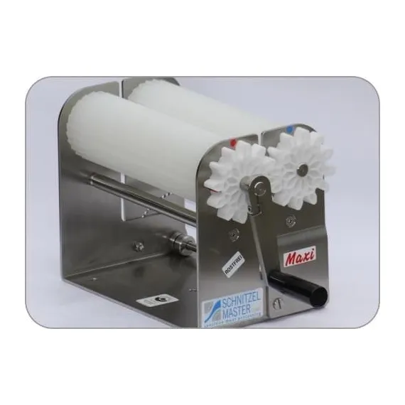 Profi Schnitzelmaster MAXI con rodillos completos de acero inoxidable para un ablandamiento eficaz de la carne sin pérdida de jugo