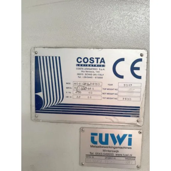 Gebraucht – COSTA LEVIGATRICI MODELL MD4 CVCS 1150 / XTU 0027 von 2017 – Breitbandschleifmaschine