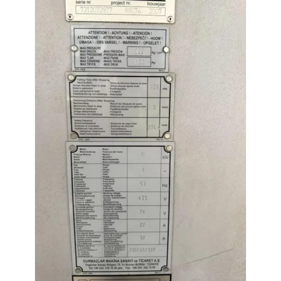 Gebraucht – DURMA AD-S 25100 von 2007 – Abkantpresse