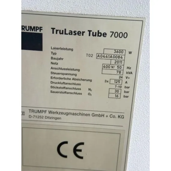 Gebraucht – TRUMPF TRU LASER TUBE 7000 von 2025 – Laser-Rohr-Schneidanlage