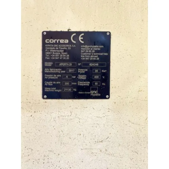 Gebraucht – CORREA XPERTA 25 von 2017 – CNC-Bettfräsmaschine