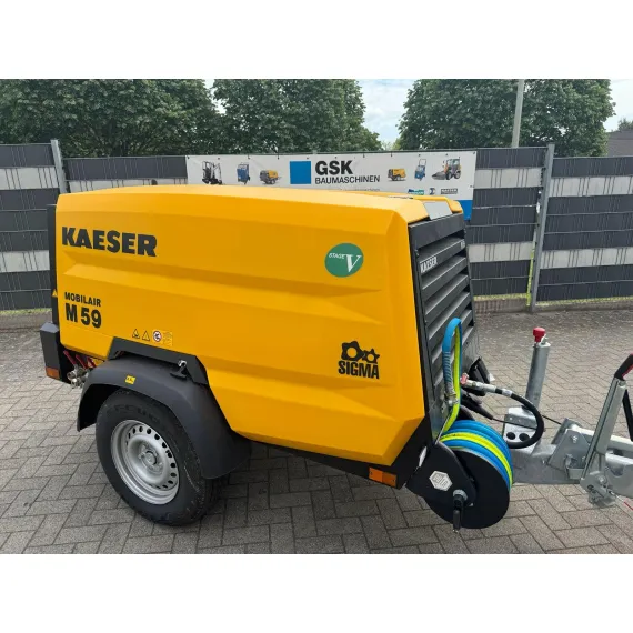 Neu Kaeser M59 PE Baukompressoren MOBILAIR, gebremst und 14 Bar
