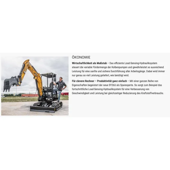 SANY SY26U Minibagger