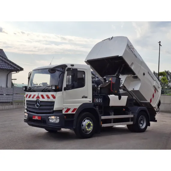 MercedeMercedes-Benz Atego 1321 Zamiatarka BUCHER CityFant 5000 Euro 6 PM10 Rura Do Liści Studzienek Karcher Wysokiego Ciśnienia Napęd Hydrostatycznys-Benz Bj. 2016