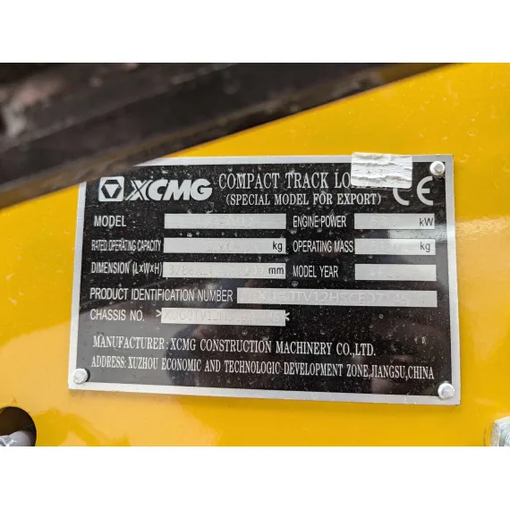 Neuf XCMG XC7-TV12 Kompakt-Raupenlader 5,1 t mit Yanmar Stufe V Motor – Betriebsgewicht 5.150 kg