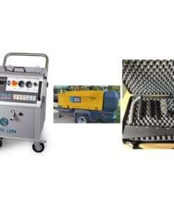 Unità di sabbiatura a ghiaccio secco White Lion WL 3000 Profi Atlas Copco Xas 188 - 14 compressori da cantiere mobile set di ugelli per unità di sabbiatura a ghiaccio secco