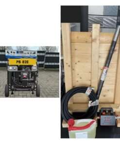 Atmos Kompressor PB 82 E mit 6 Bar 1,4 qm3 Ø 48-L Schwing Kopf Langversion-GEO ERDRAKETE Schwingkopf Öler und Druckluftschlauch