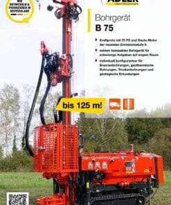 Impianto di perforazione ADLER B75 Centrale elettrica compatta per lavori di perforazione impegnativi Geotermia e perforazione di pozzi